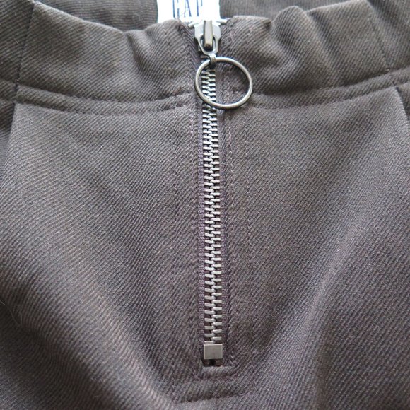 Gap Women's Stretch High Rise Wide-Leg Crop Pants, Brown Size 2 - Picture 2 of 7